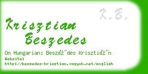 krisztian beszedes business card